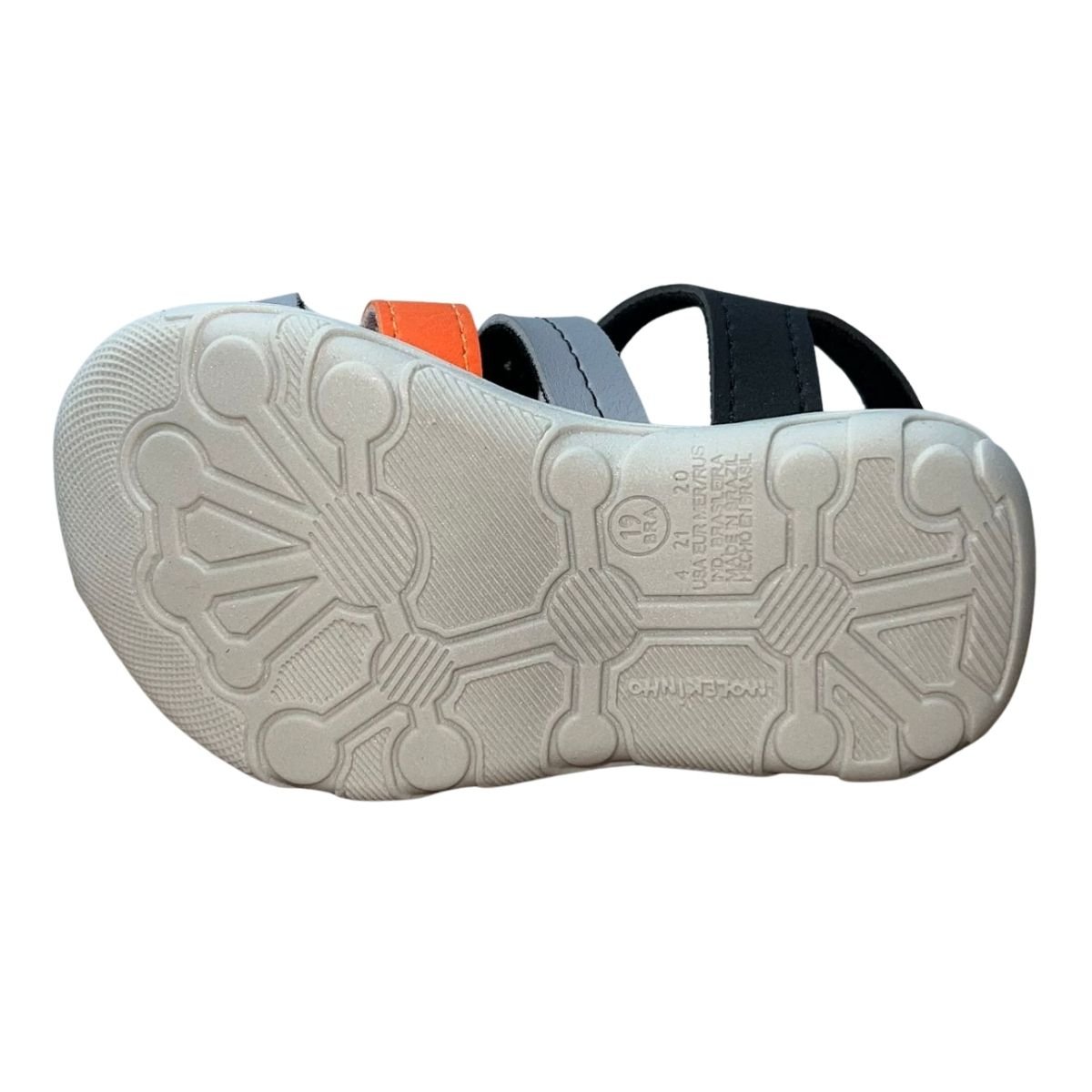 Sandália Gladiadora Infantil Menino Molekinho 2135.621 Preto Preto/Azul/Laranja 6