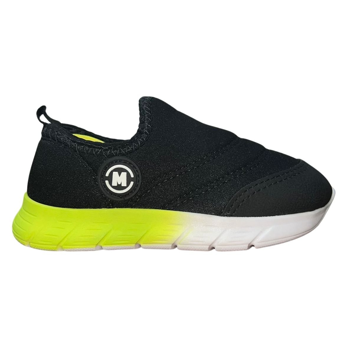 Tênis Slip On Esportivo Infantil Menino Molekinho 2147.513 Preto Preto/Verde 1