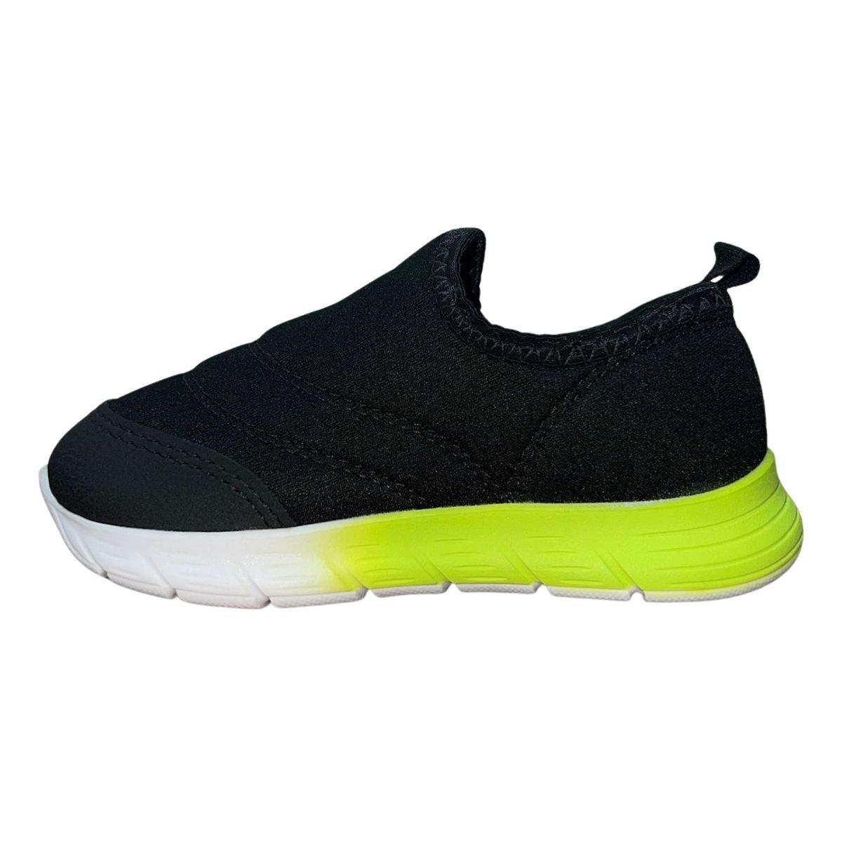 Tênis Slip On Esportivo Infantil Menino Molekinho 2147.513 Preto Preto/Verde 5