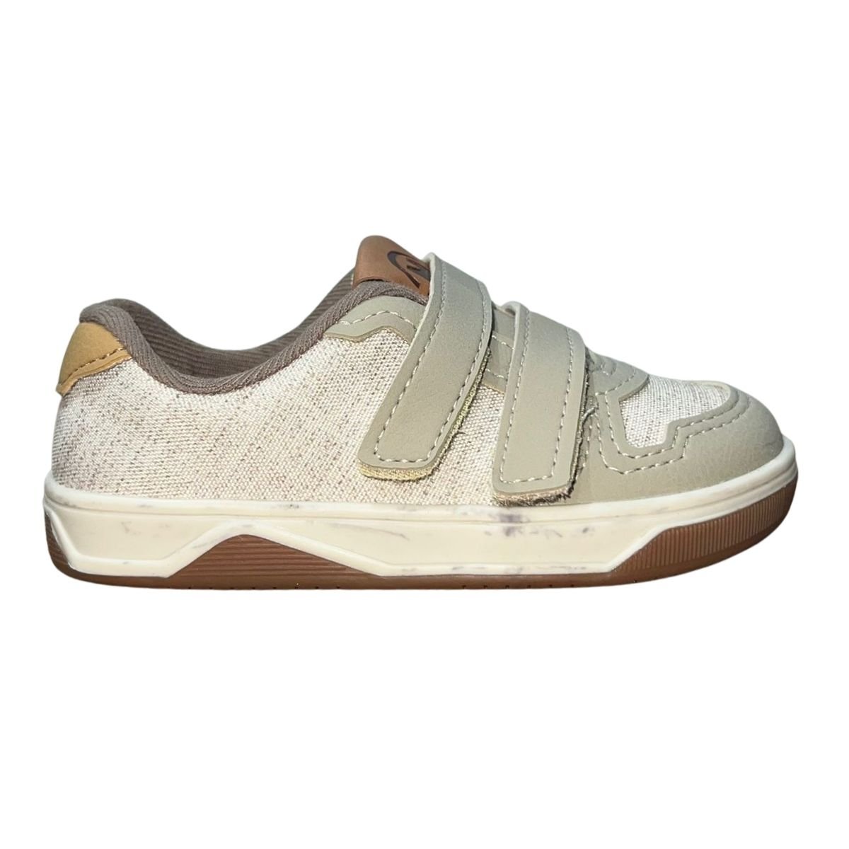Tênis Casual com Fecho em Tiras Infantil Menino Molekinho 2623.102 Bege