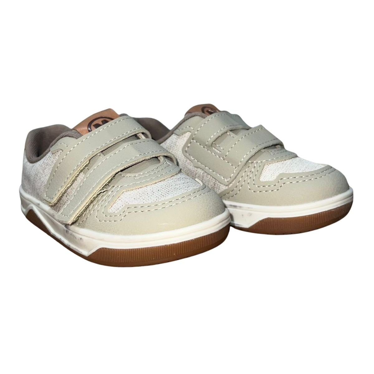 Tênis Casual com Fecho em Tiras Infantil Menino Molekinho 2623.102 Bege Bege 2