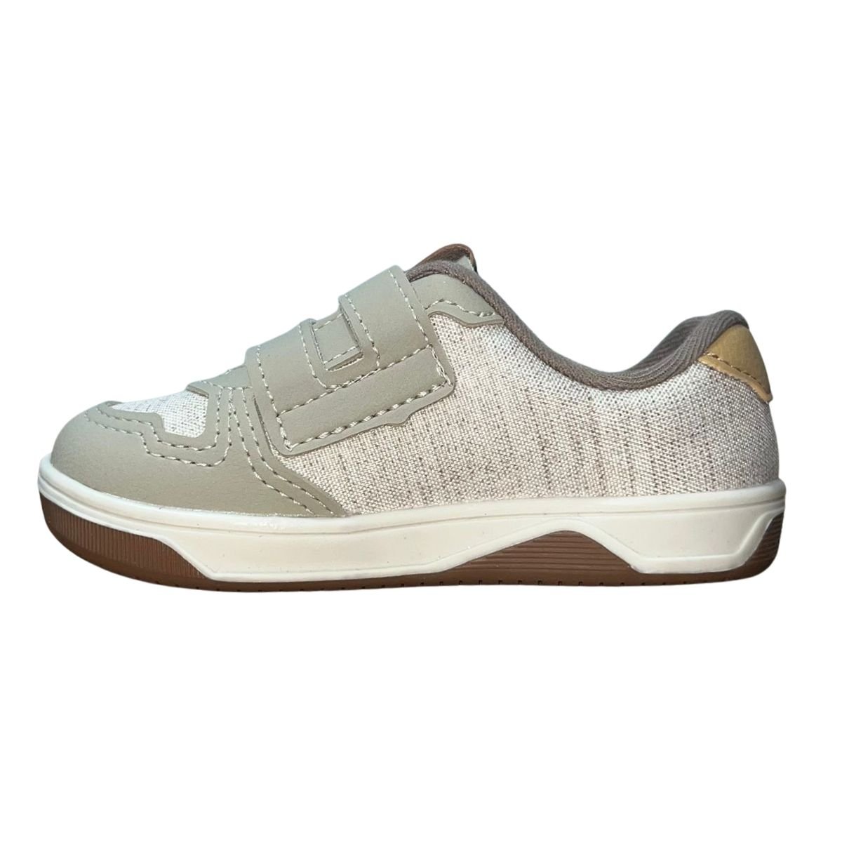 Tênis Casual com Fecho em Tiras Infantil Menino Molekinho 2623.102 Bege Bege 5