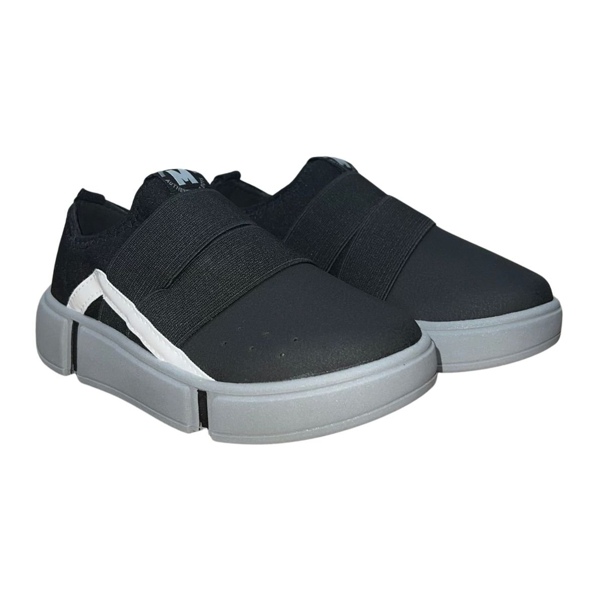 Tênis Slip On Casual Infantil Menino Molekinho 2838.206 Preto Cinza Preto 2