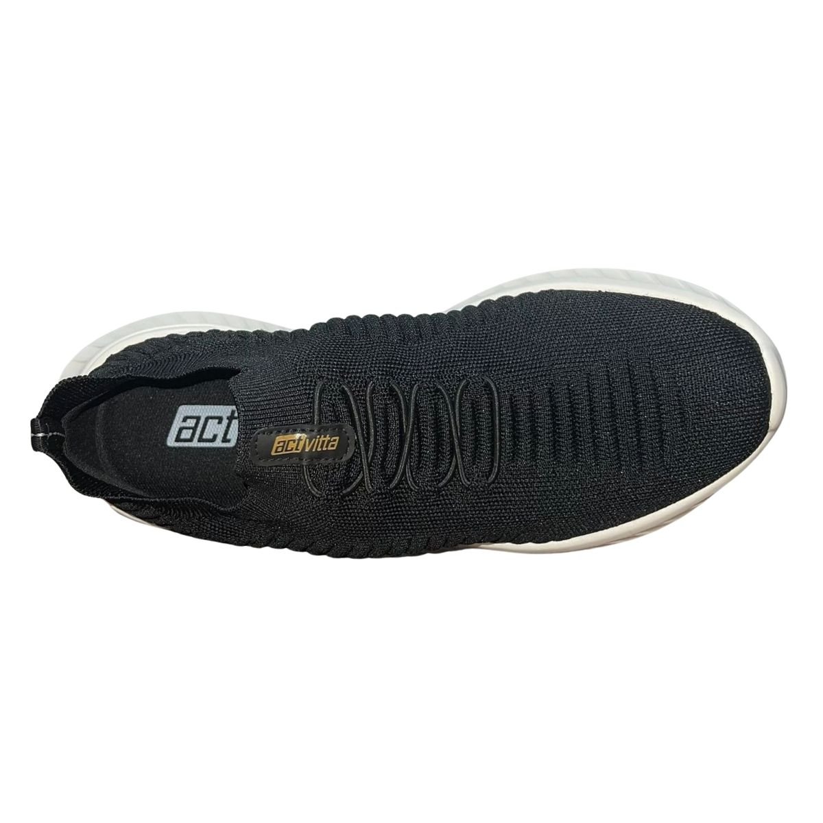 Tênis Slip On Esportivo de Malha Masculino Actvitta 4917.116 Preto Preto 4