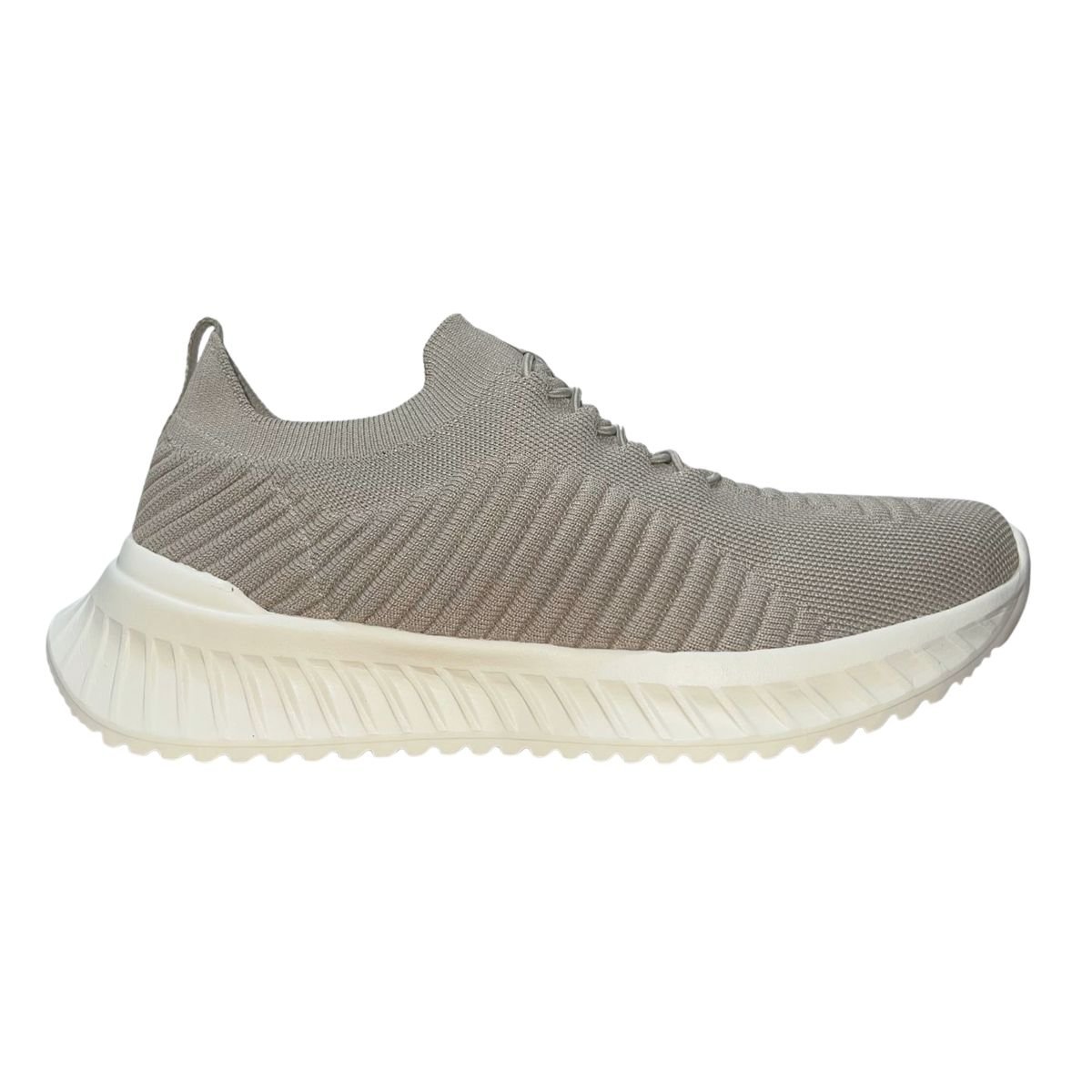 Tênis Slip On Esportivo de Malha Masculino Actvitta 4917.116 Bege