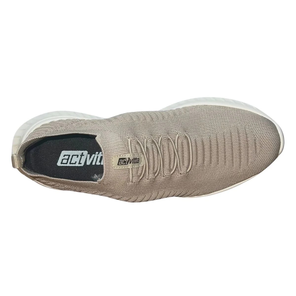 Tênis Slip On Esportivo de Malha Masculino Actvitta 4917.116 Bege Cinza 4