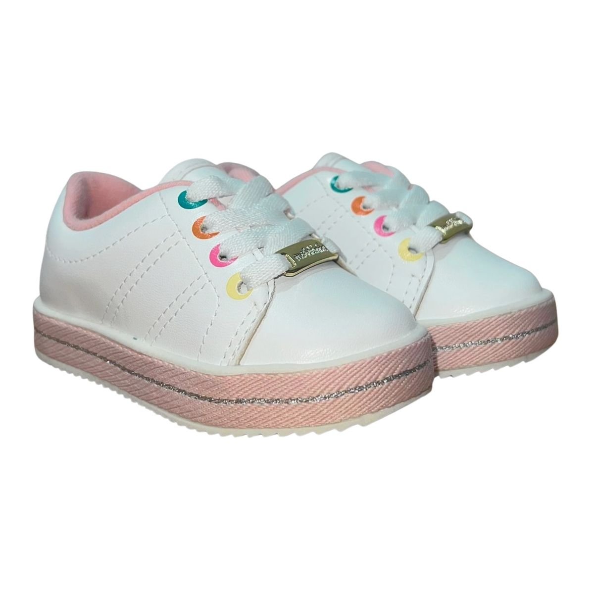 Tênis Casual Infantil Menina Molekinha 2131.612 Branco Branco 2