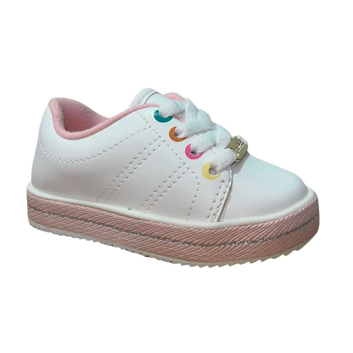 Tênis Casual Infantil Menina Molekinha 2131.612 Branco Branco 3
