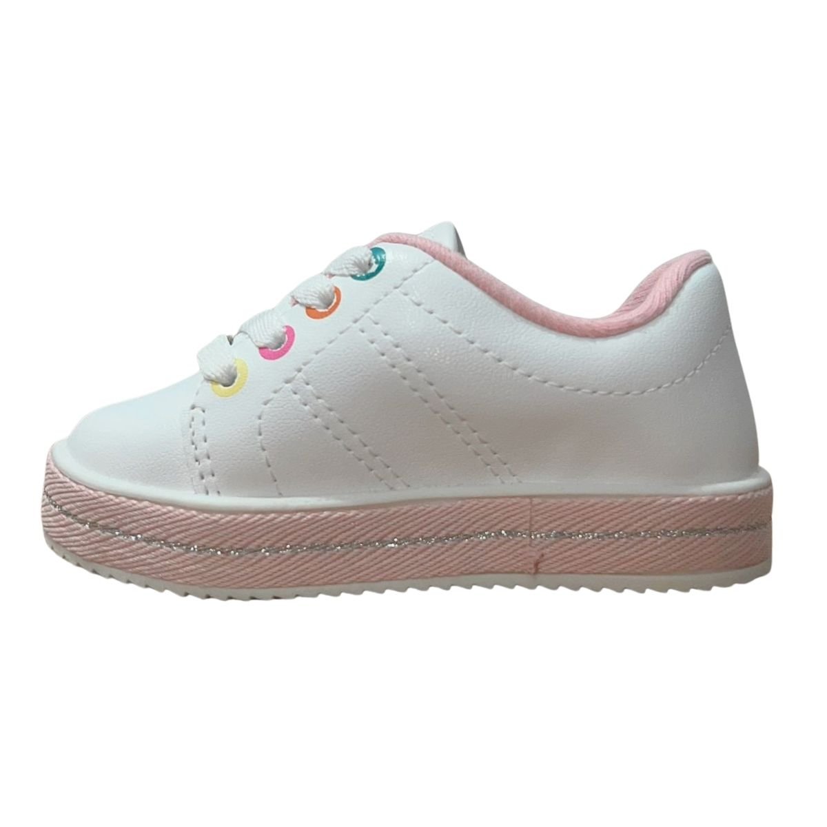 Tênis Casual Infantil Menina Molekinha 2131.612 Branco Branco 5
