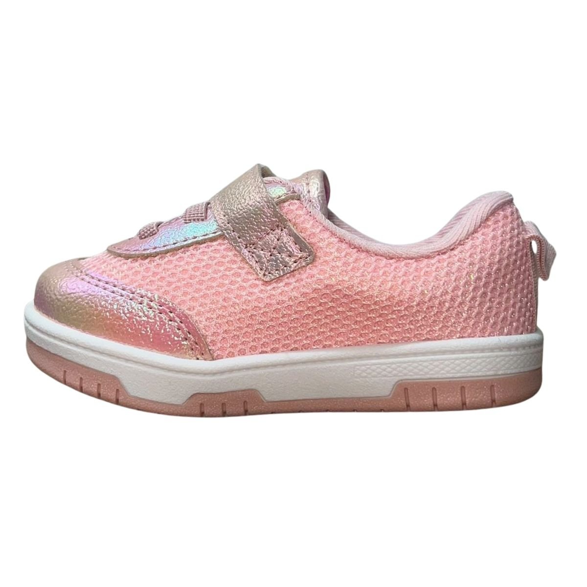 Tênis Slip On de Tira Colante Enfeite Coração Infantil Menina Molekinha 2728.103 Rosa Rosa 5