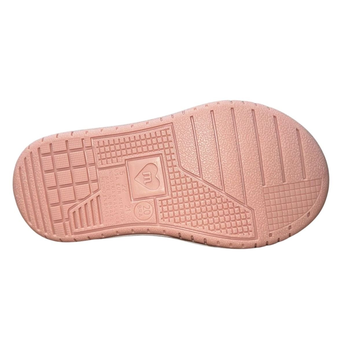 Tênis Slip On de Tira Colante Enfeite Coração Infantil Menina Molekinha 2728.103 Rosa Rosa 6