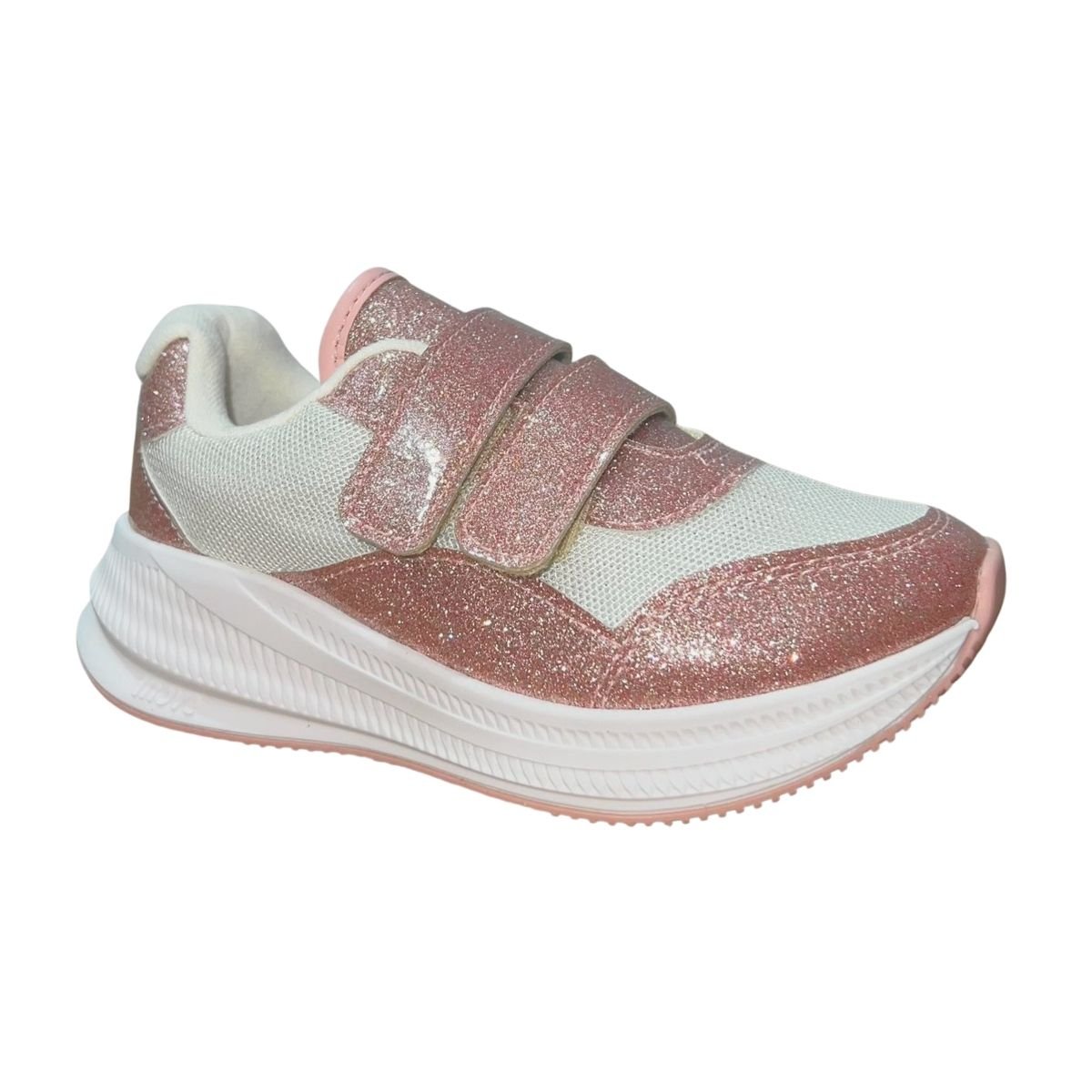 Tênis Slip On Casual de Tira Colante Infantil Menina Molekinha 2577.105 Branco Rosa Verniz Branco/Rosa 3