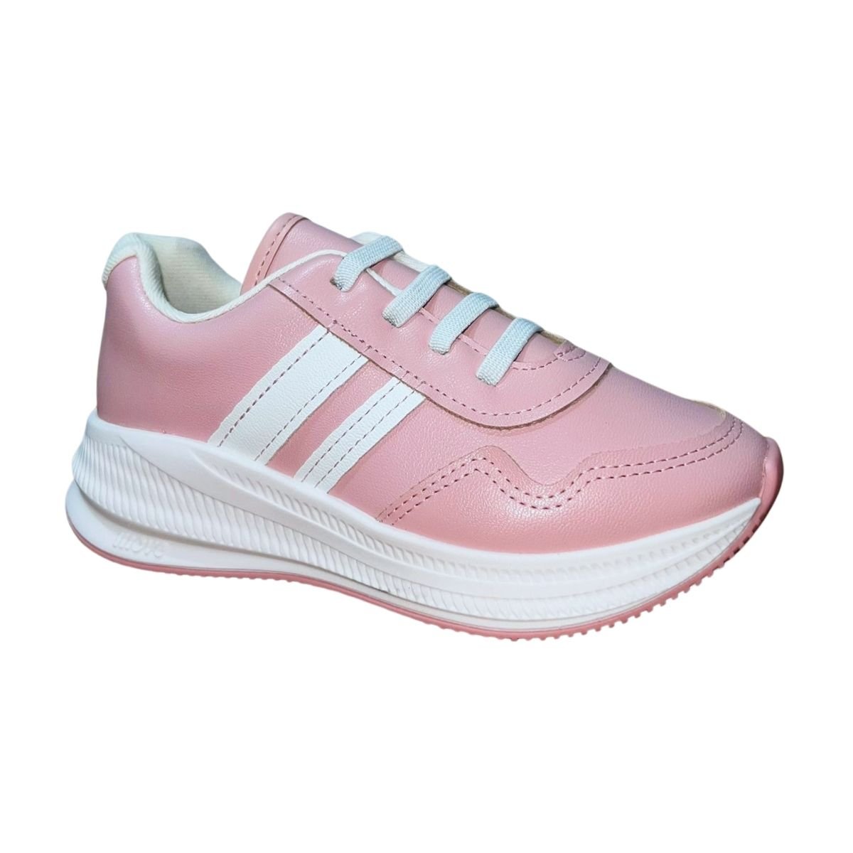Tênis Slip On Casual Cadarço Estilizado Infantil Menina Molekinha 2577.107 Rosa Rosa 3