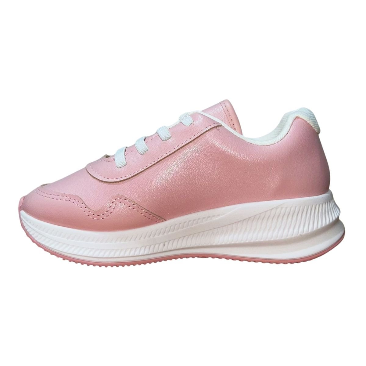 Tênis Slip On Casual Cadarço Estilizado Infantil Menina Molekinha 2577.107 Rosa Rosa 5