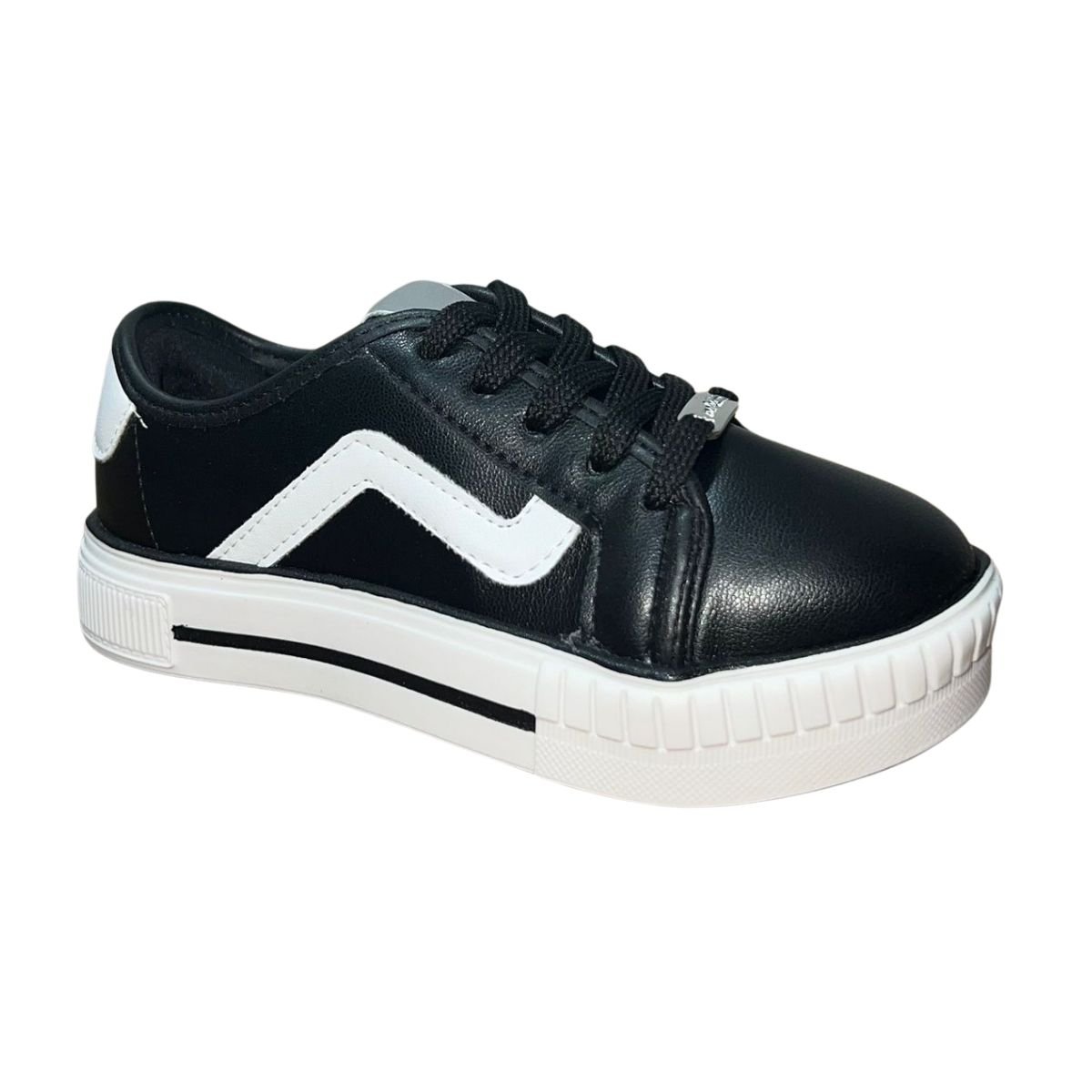 Tênis Casual Infantil Menina Molekinha 2565.109 Preto Preto/Branco 3
