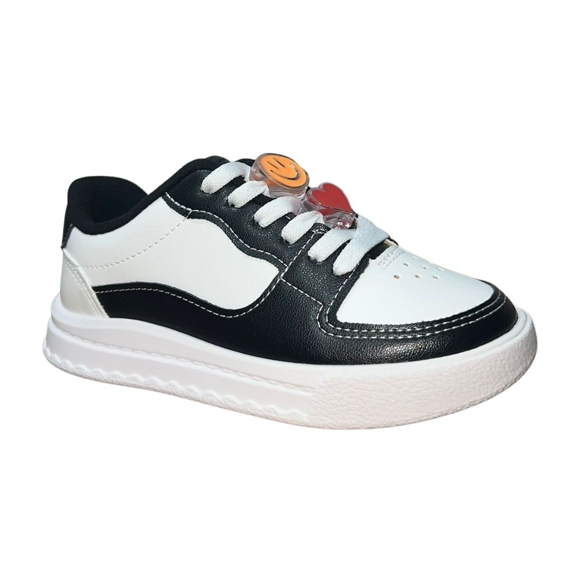 Tênis Casual Com Enfeite Infantil Menina Molekinha 2575.107 Branco Branco/Preto 3