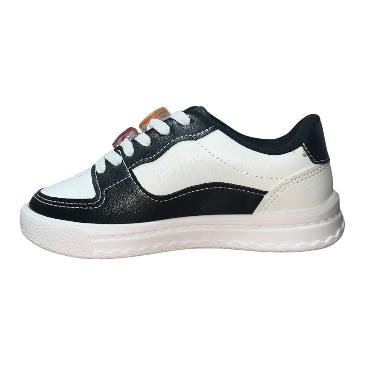 Tênis Casual Com Enfeite Infantil Menina Molekinha 2575.107 Branco Branco/Preto 5