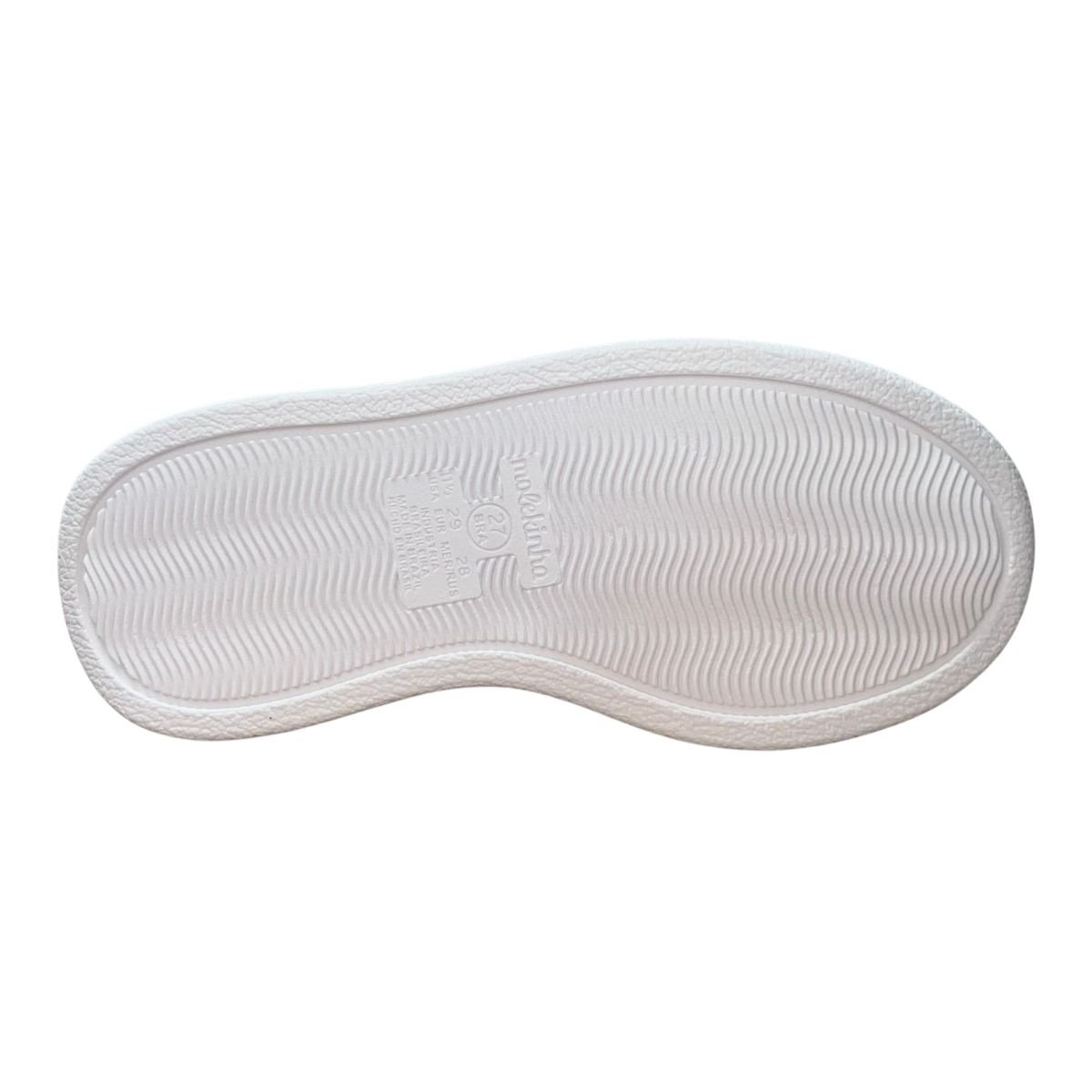 Tênis Casual Com Enfeite Infantil Menina Molekinha 2575.107 Branco Branco/Preto 6