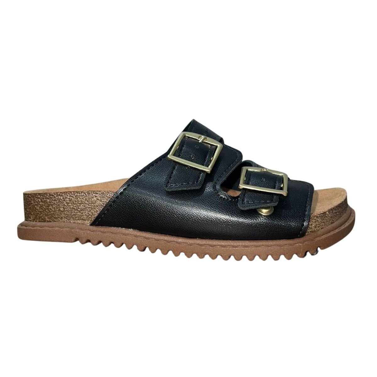 Sandália Slide de Fivela Infantil Menina Molekinha 2357.103 Preto