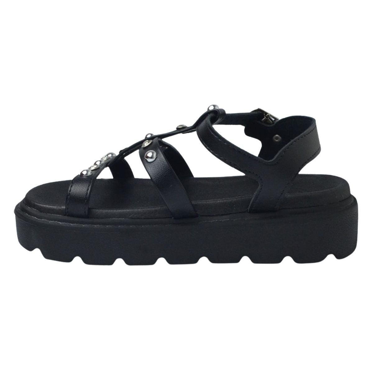 Sandália Papete Tratorado Infantil Menina Molekinha 2362.103 Preto Preto 5