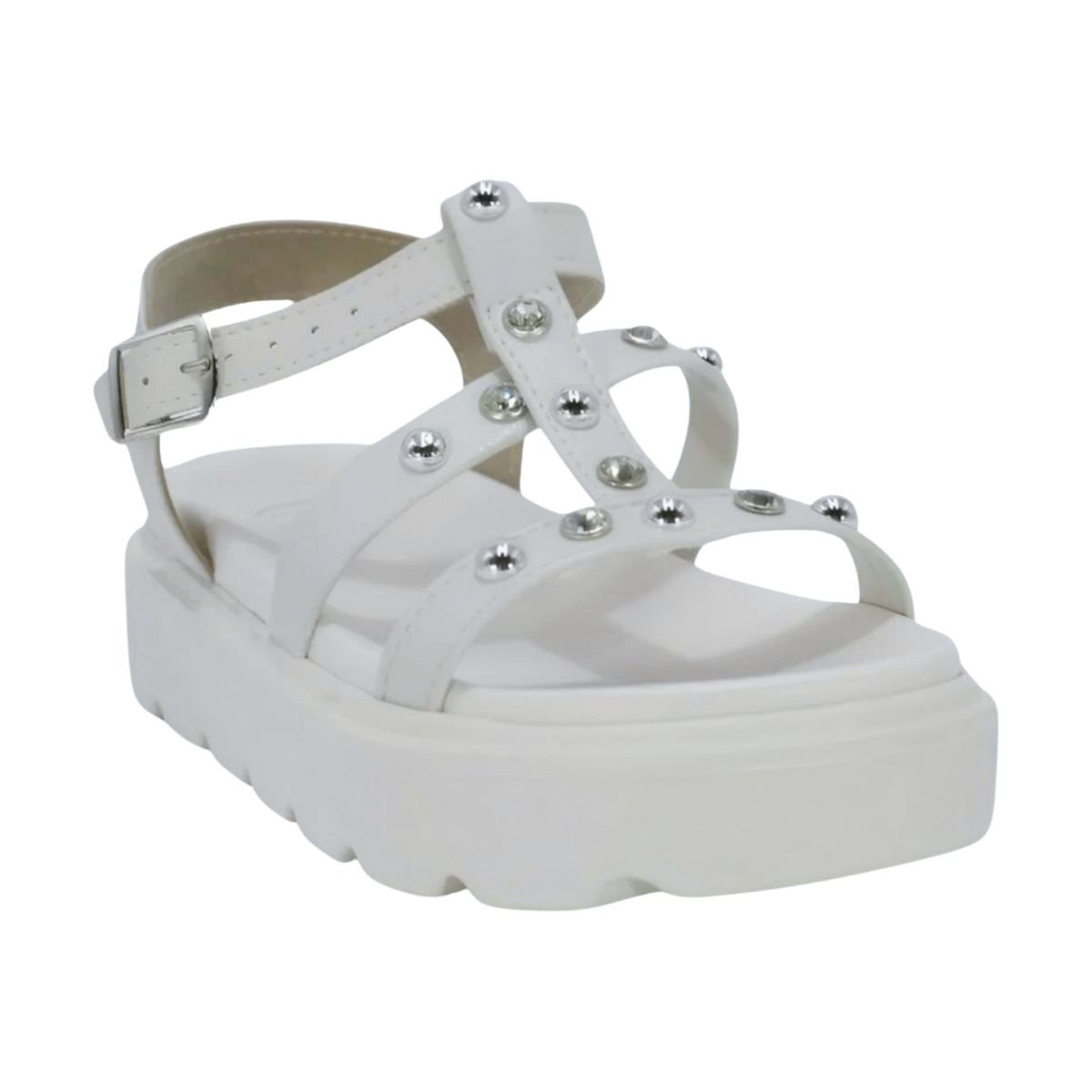 Sandália Papete Tratorado Infantil Menina Molekinha 2362.103 Branco Branco 3