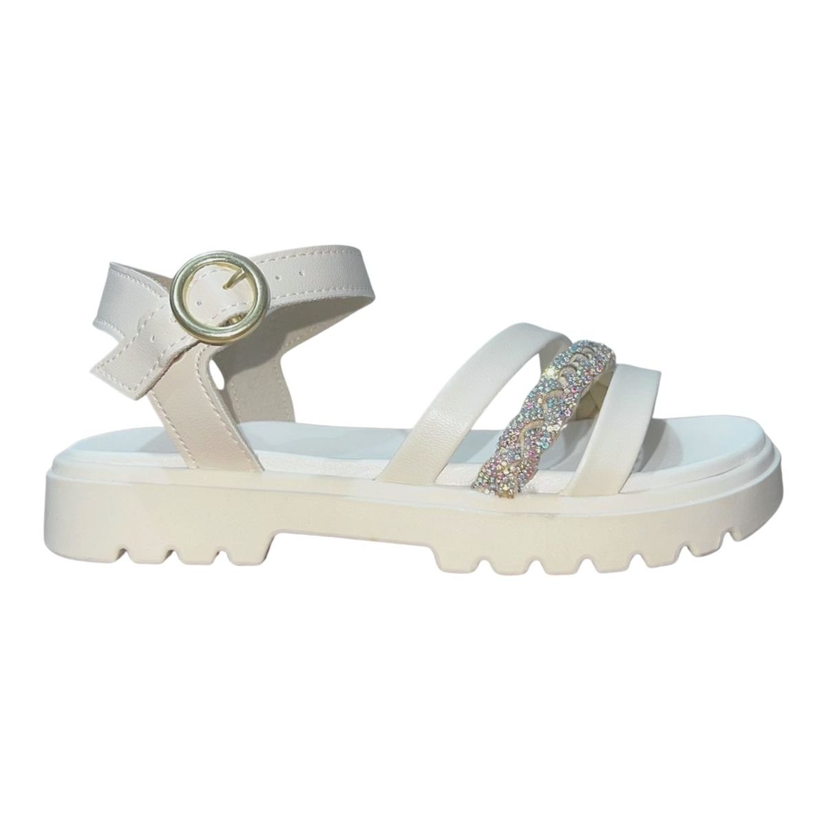 Sandália Casual Tratorado Infantil Menina Molekinha 2344.128 Branco
