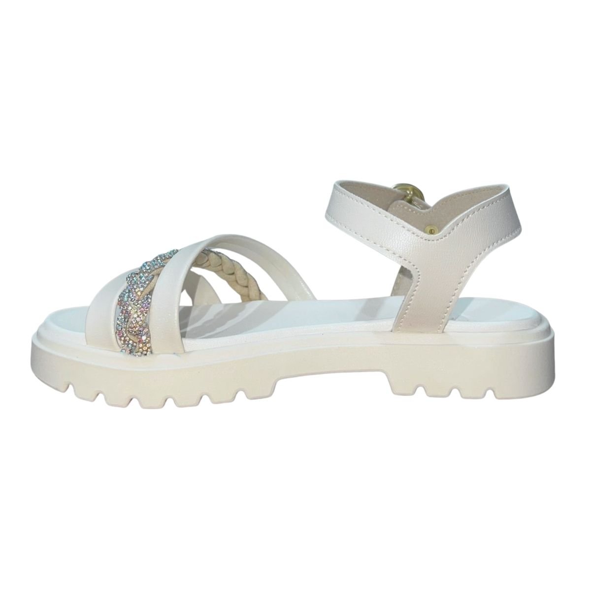 Sandália Casual Tratorado Infantil Menina Molekinha 2344.128 Branco Branco 5
