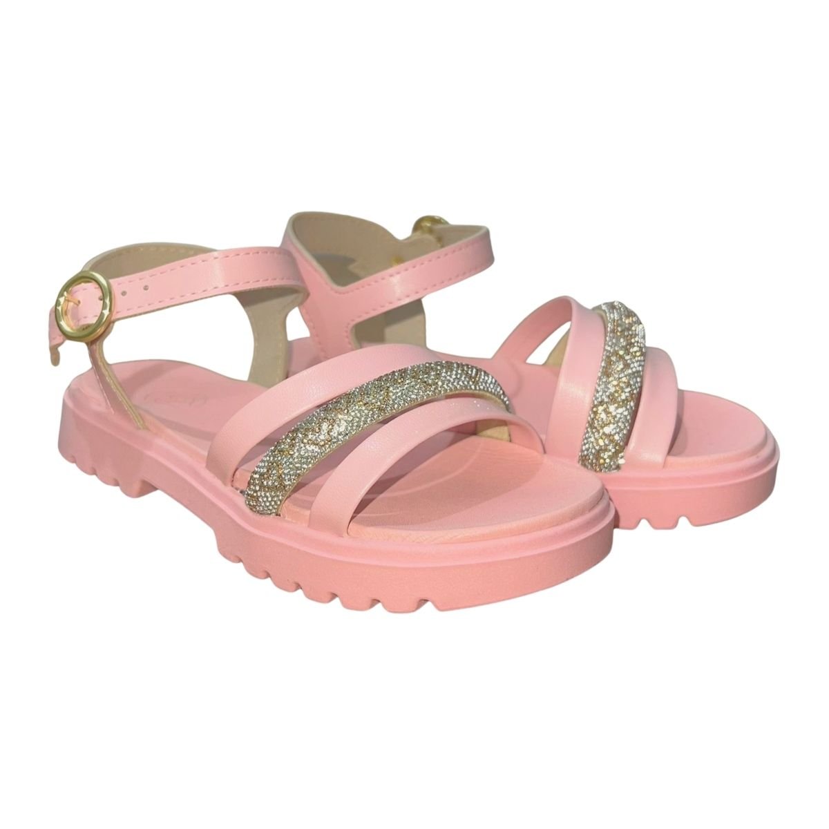 Sandália Casual Tratorado Infantil Menina Molekinha 2344.128 Rosa Rosa 2