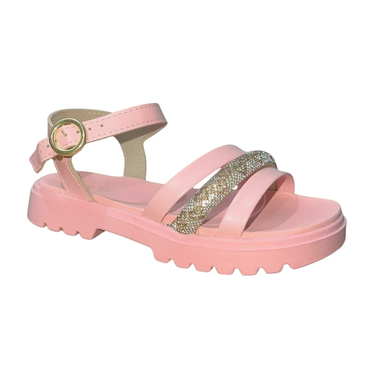 Sandália Casual Tratorado Infantil Menina Molekinha 2344.128 Rosa Rosa 3