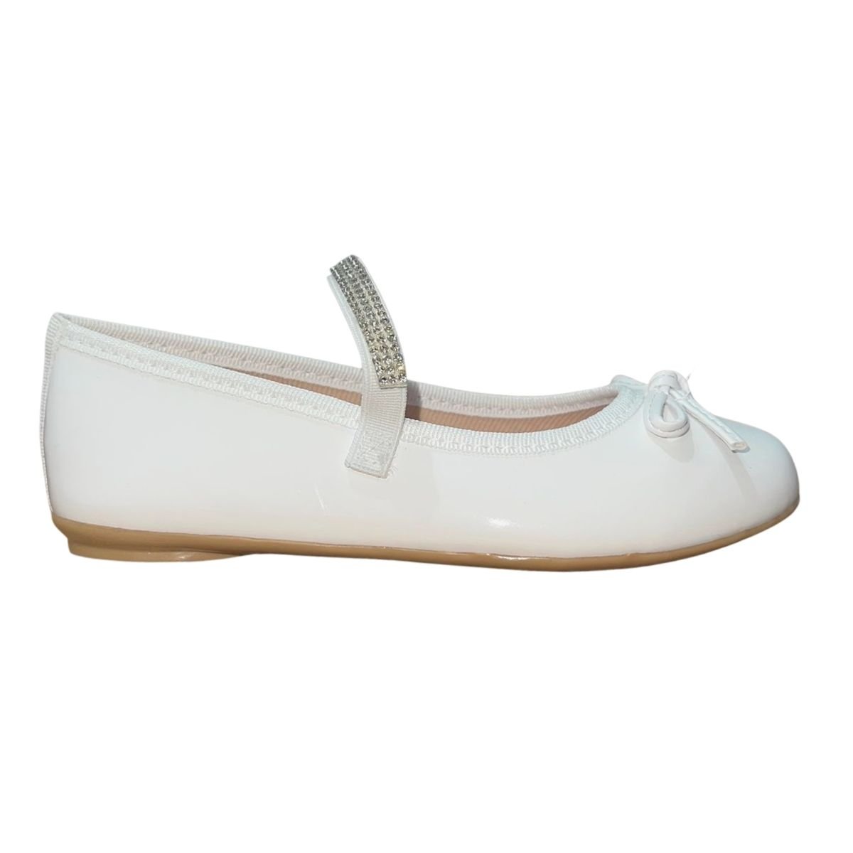 Sapatilha Casual de Tira Infantil Menina Molekinha 2502.1002 Branco Verniz