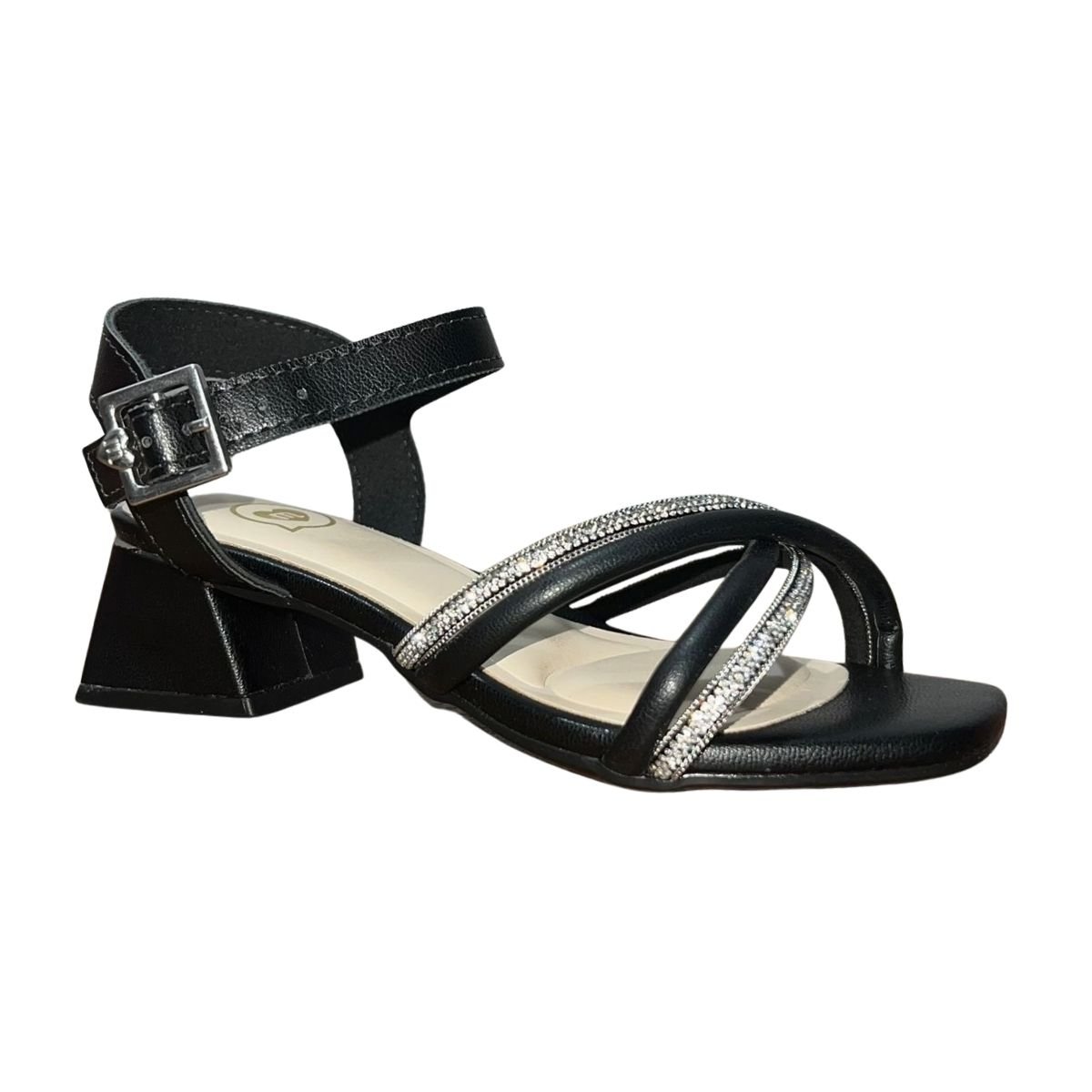 Sandália de Salto Bloco Infantil Menina Molekinha 2347.121 Preto Preto 3