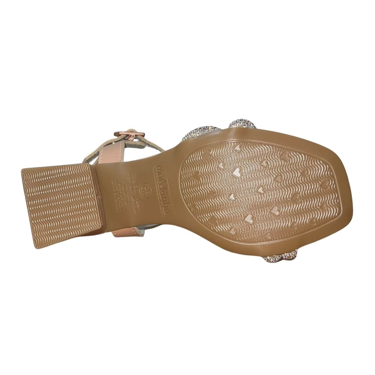 Sandália de Salto Bloco Infantil Menina Molekinha 2347.107 Nude Nude 6