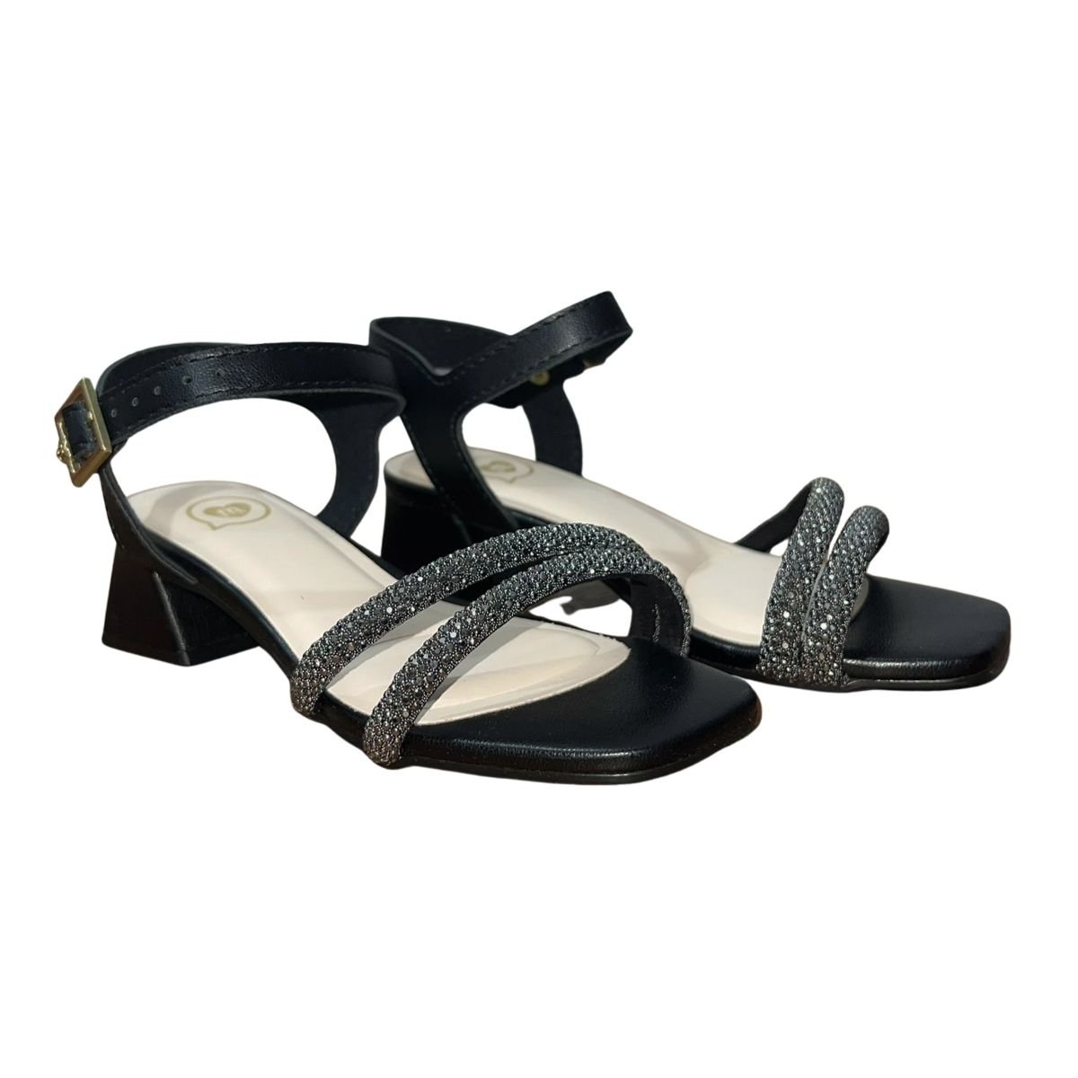 Sandália de Salto Bloco Infantil Menina Molekinha 2347.107 Preto Preto 2