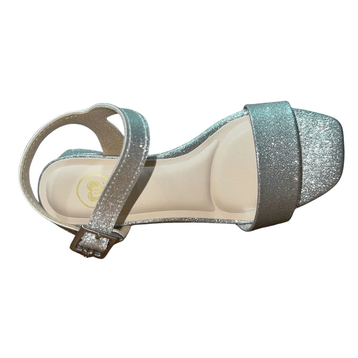 Sandália de Salto Bloco Infantil Menina Molekinha 2347.100 Prata Verniz Prata 4