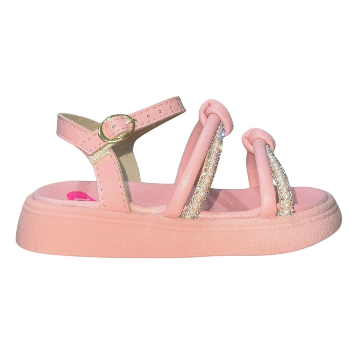Sandália Rasteira Infantil Menina Molekinha 2733.103 Rosa