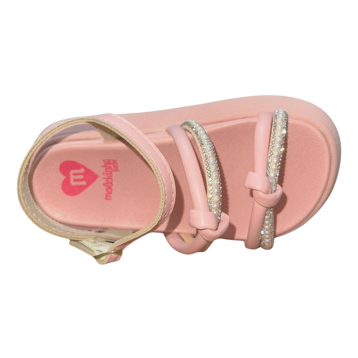 Sandália Rasteira Infantil Menina Molekinha 2733.103 Rosa Rosa 4