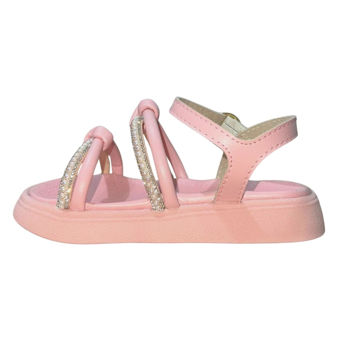 Sandália Rasteira Infantil Menina Molekinha 2733.103 Rosa Rosa 5