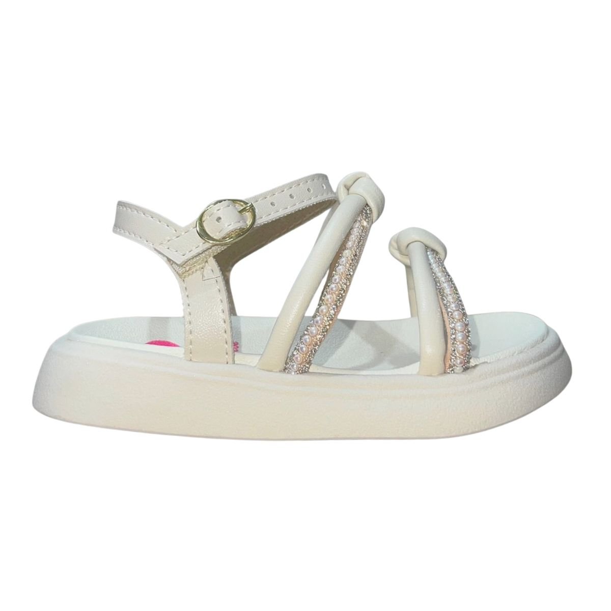 Sandália Rasteira Infantil Menina Molekinha 2733.103 Branco