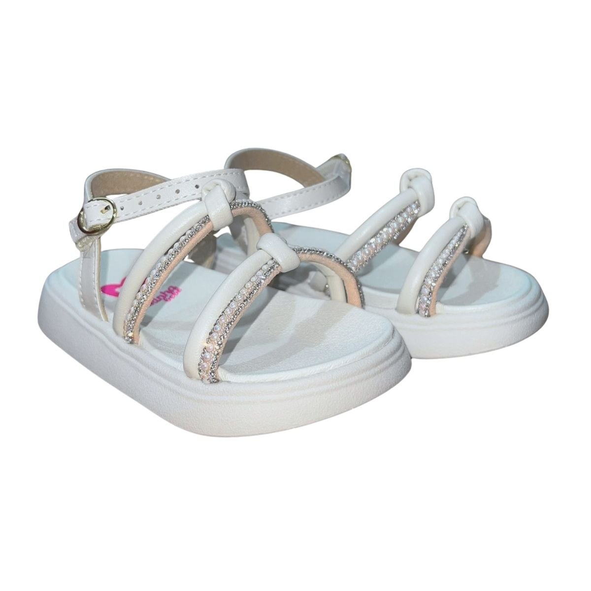 Sandália Rasteira Infantil Menina Molekinha 2733.103 Branco Branco 2