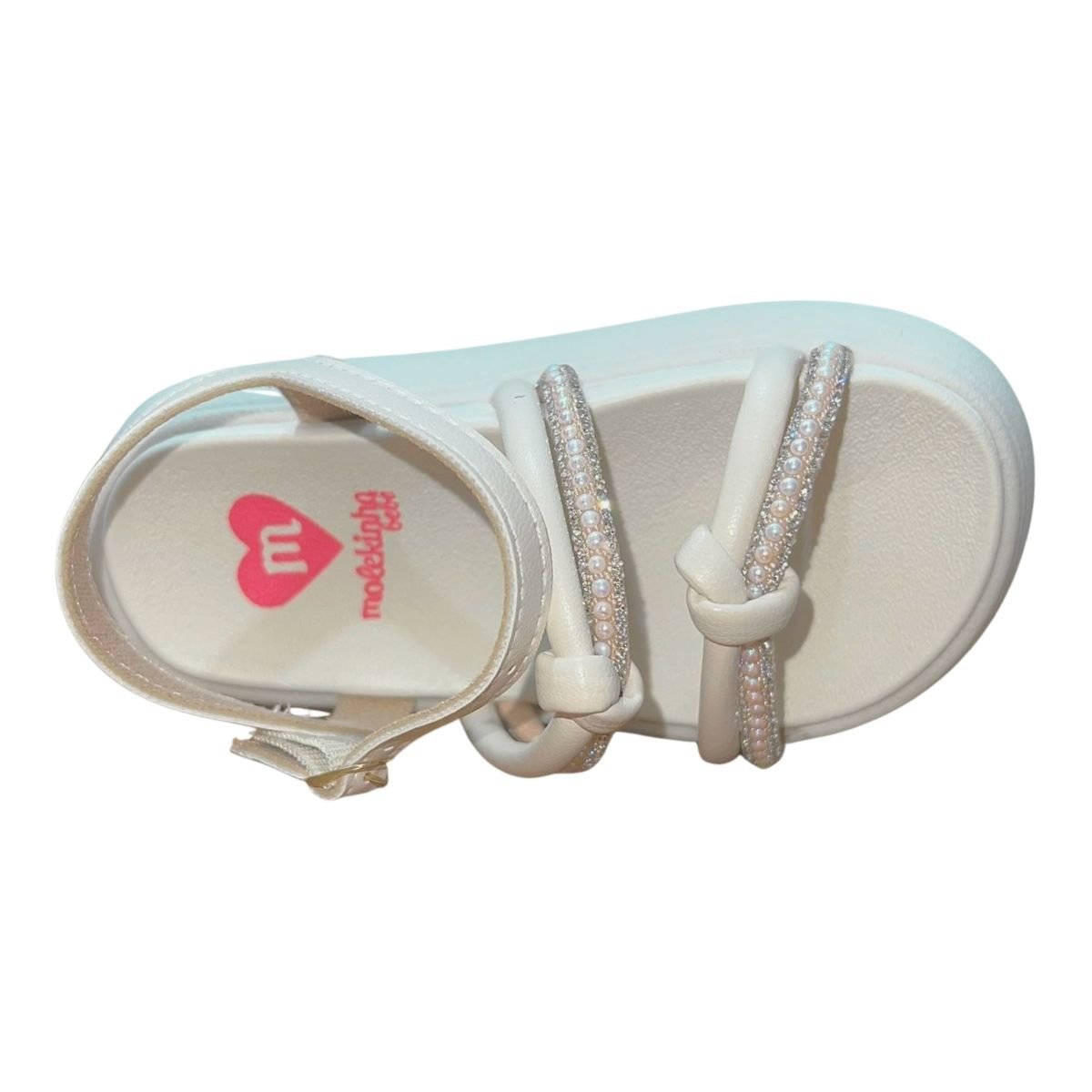 Sandália Rasteira Infantil Menina Molekinha 2733.103 Branco Branco 4
