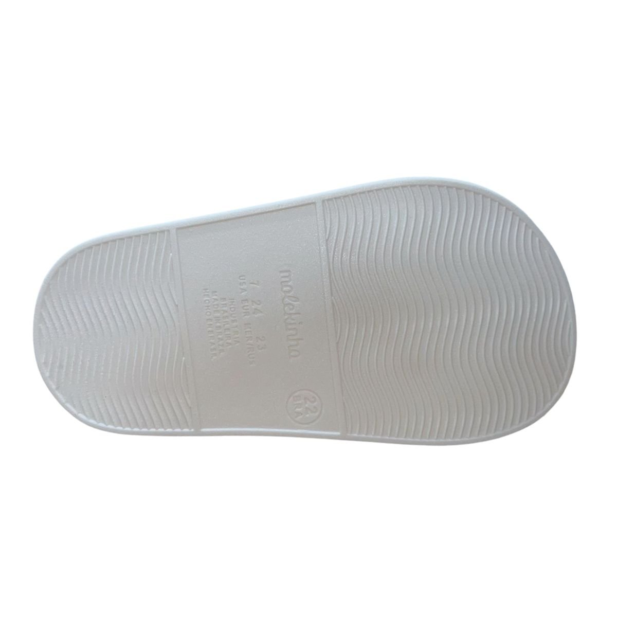Sandália Rasteira Infantil Menina Molekinha 2733.103 Branco Branco 6