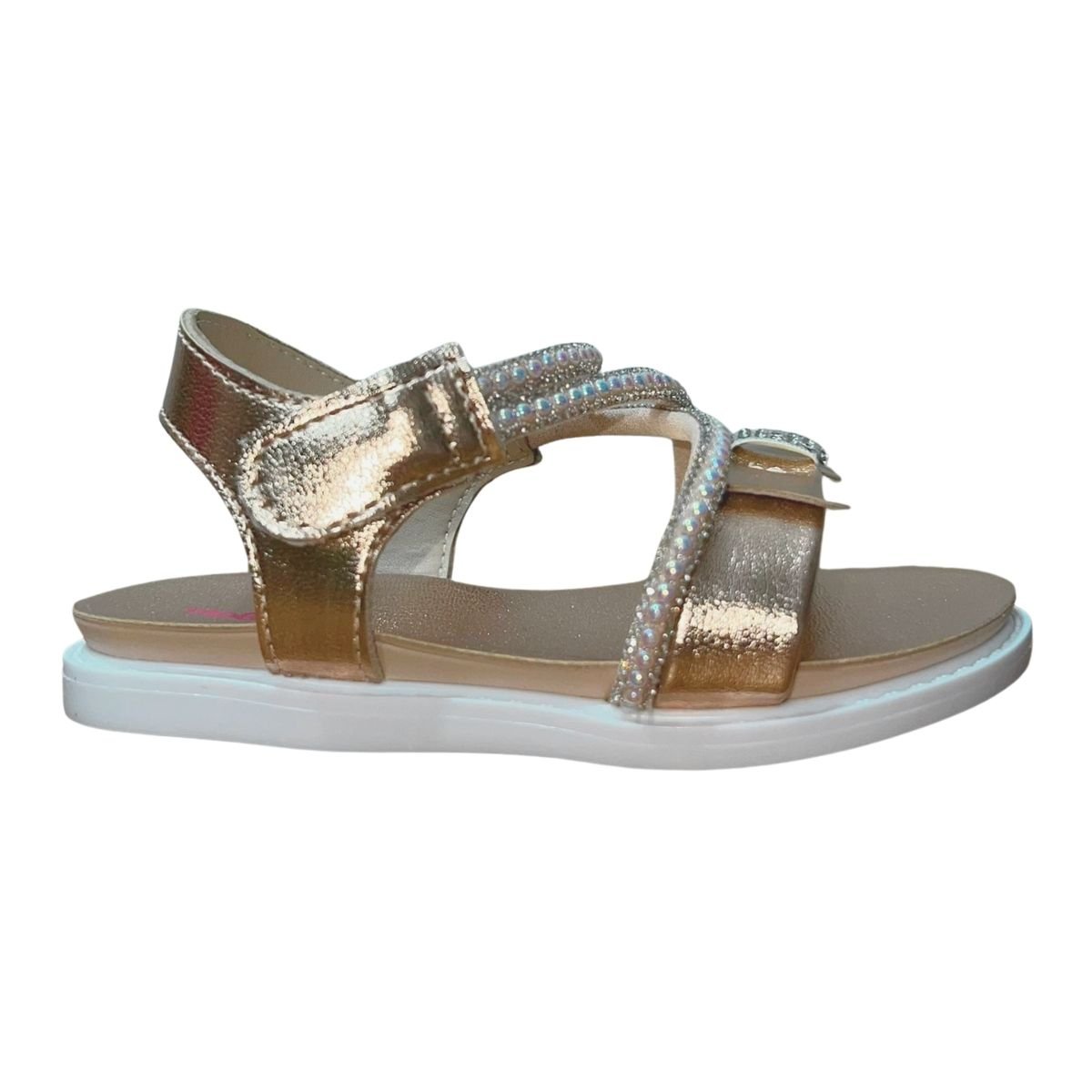 Sandália Rasteira Infantil Menina Molekinha 2714.425 Dourado