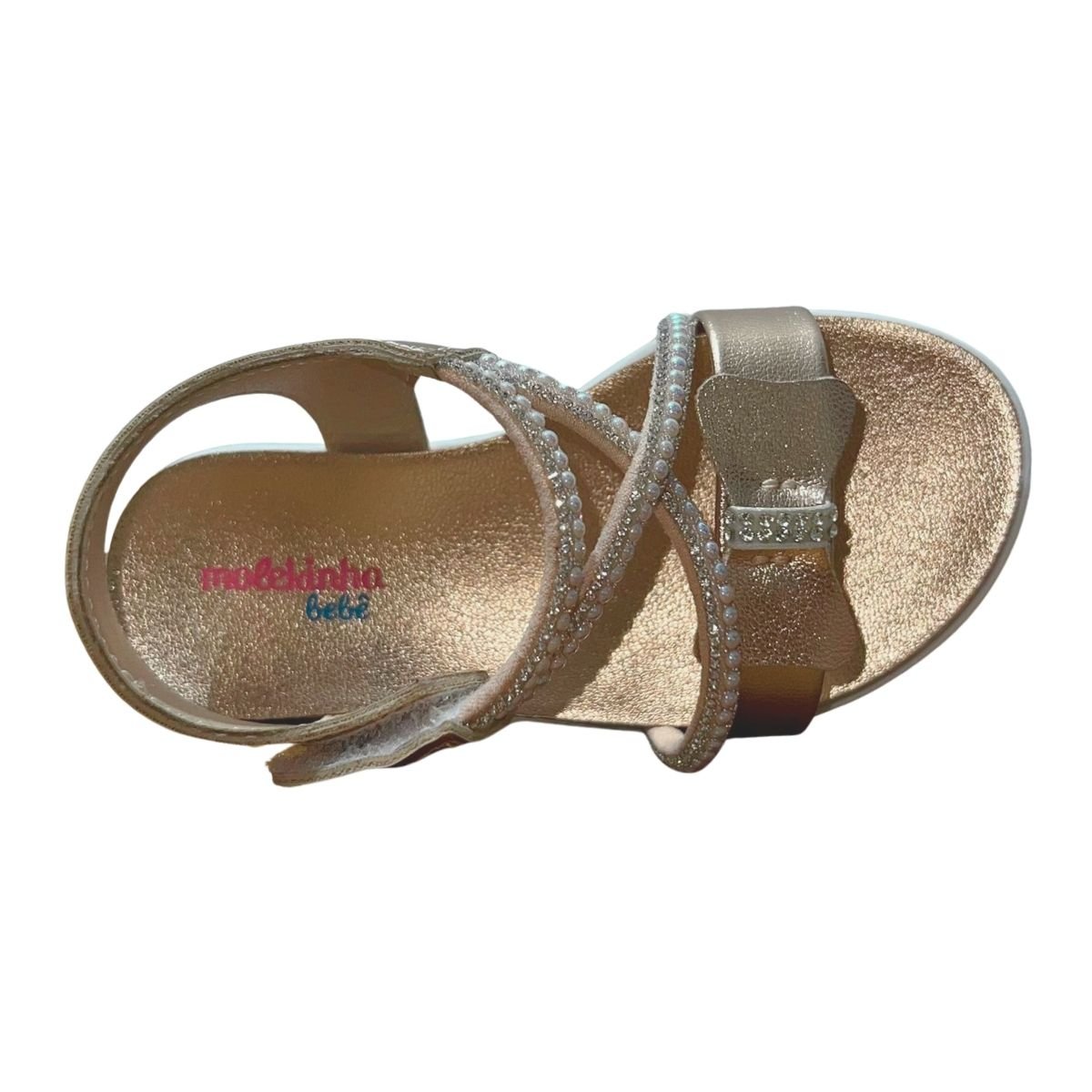 Sandália Rasteira Infantil Menina Molekinha 2714.425 Dourado Dourado 4