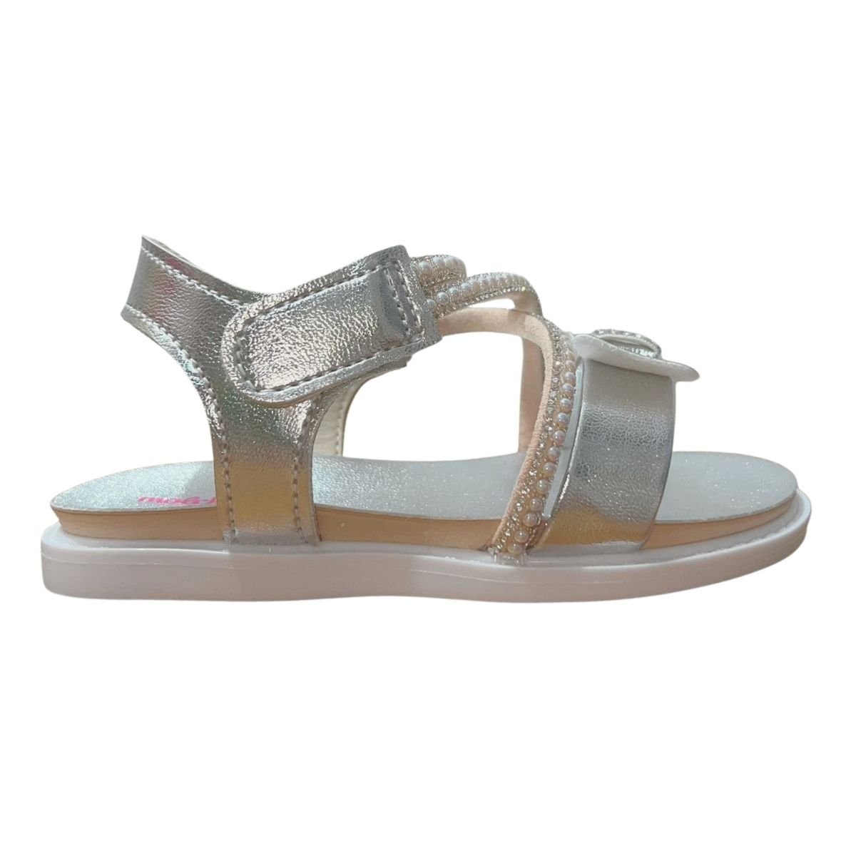 Sandália Rasteira Infantil Menina Molekinha 2714.425 Prata
