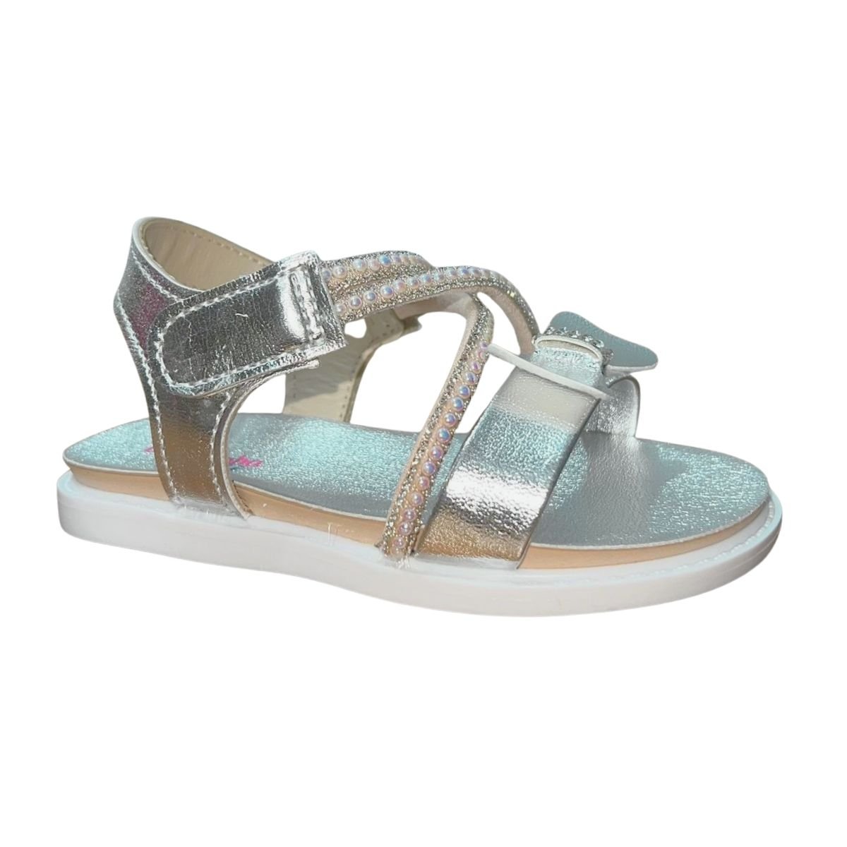 Sandália Rasteira Infantil Menina Molekinha 2714.425 Prata Prata 3