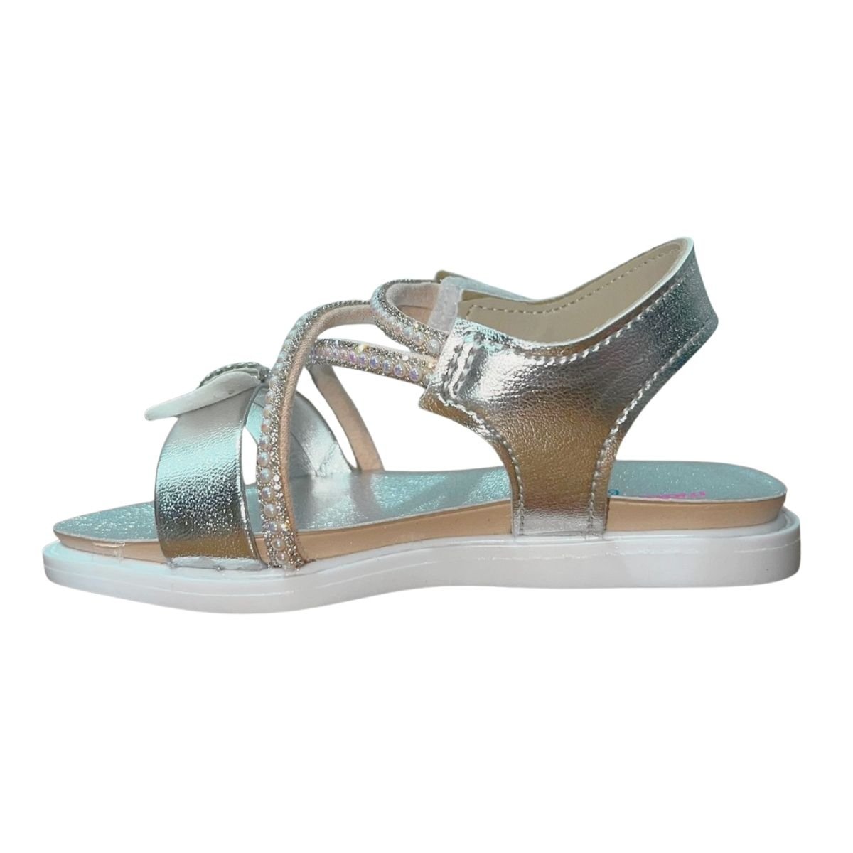 Sandália Rasteira Infantil Menina Molekinha 2714.425 Prata Prata 5