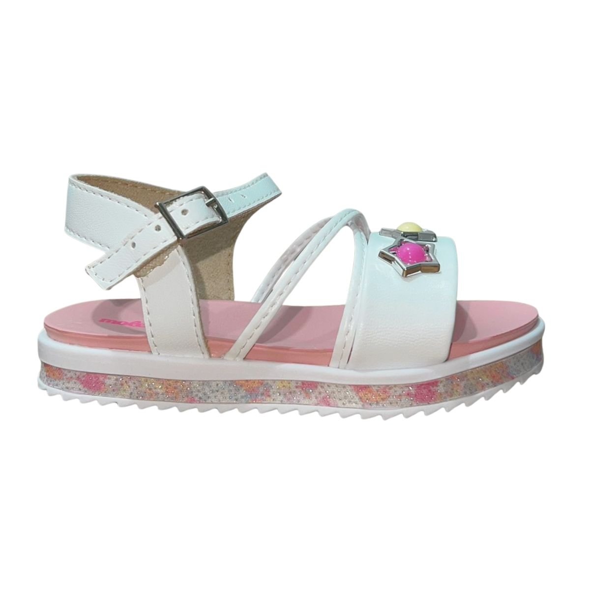 Sandália Rasteira Infantil Menina Molekinha 2724.117 Branco