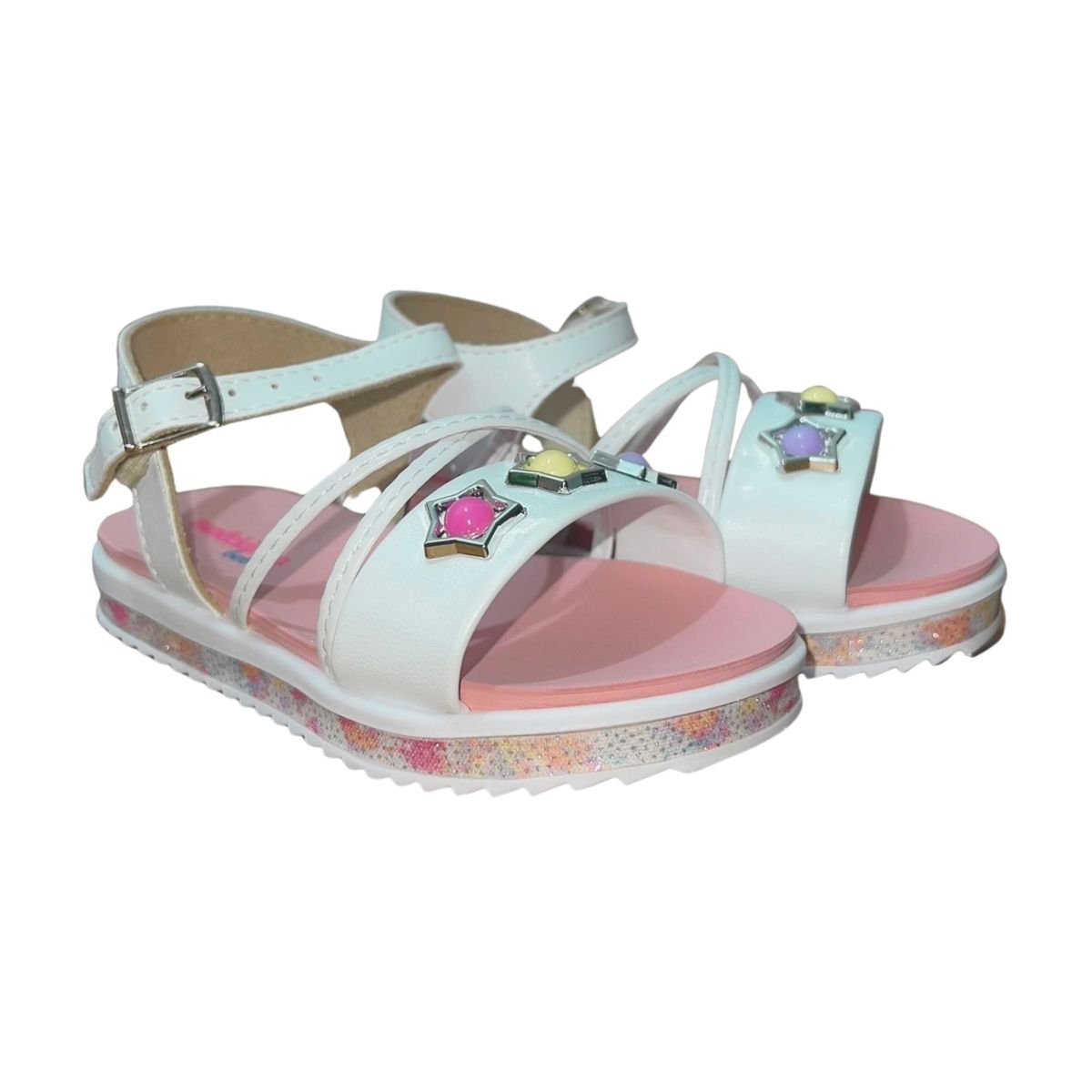 Sandália Rasteira Infantil Menina Molekinha 2724.117 Branco Branco 2