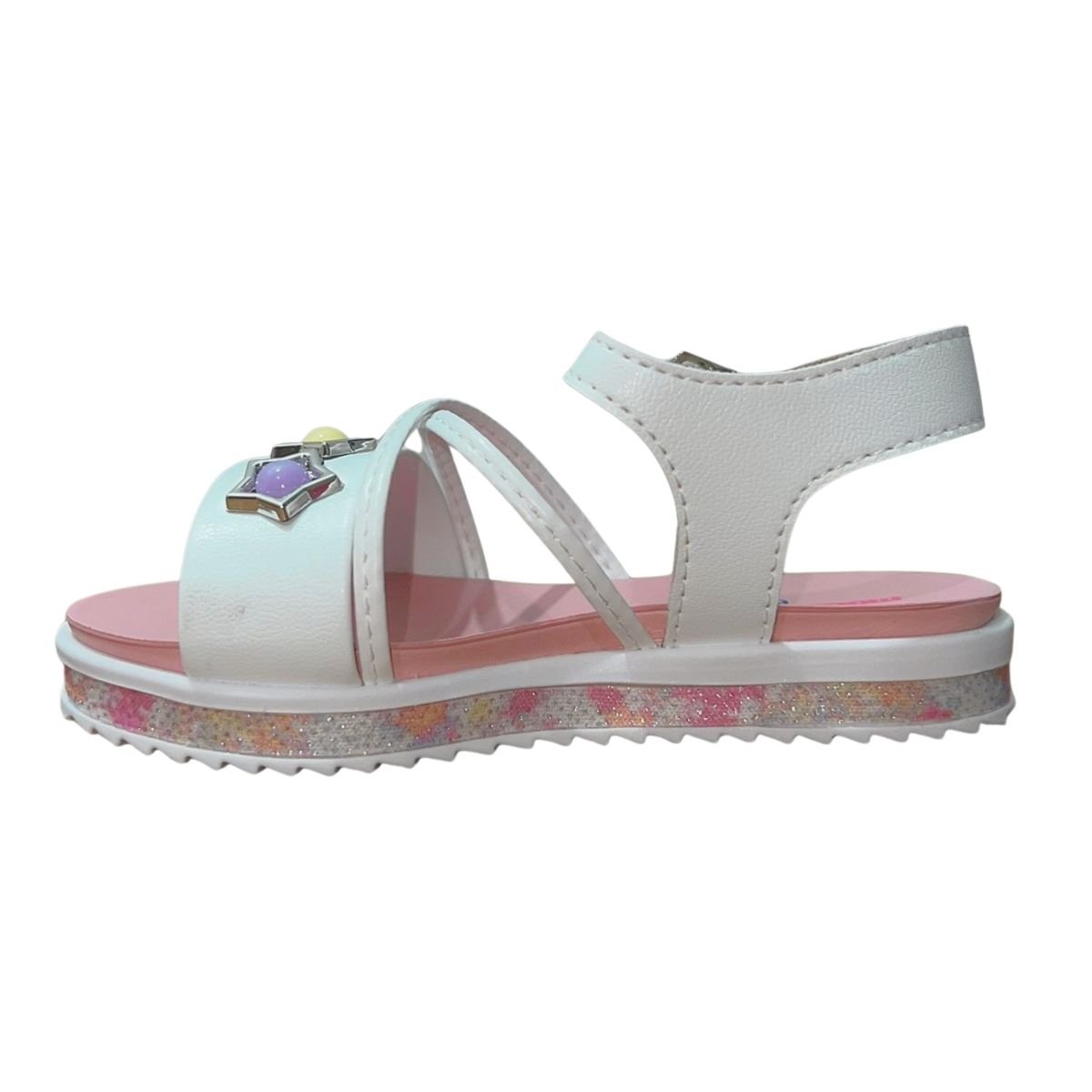 Sandália Rasteira Infantil Menina Molekinha 2724.117 Branco Branco 5