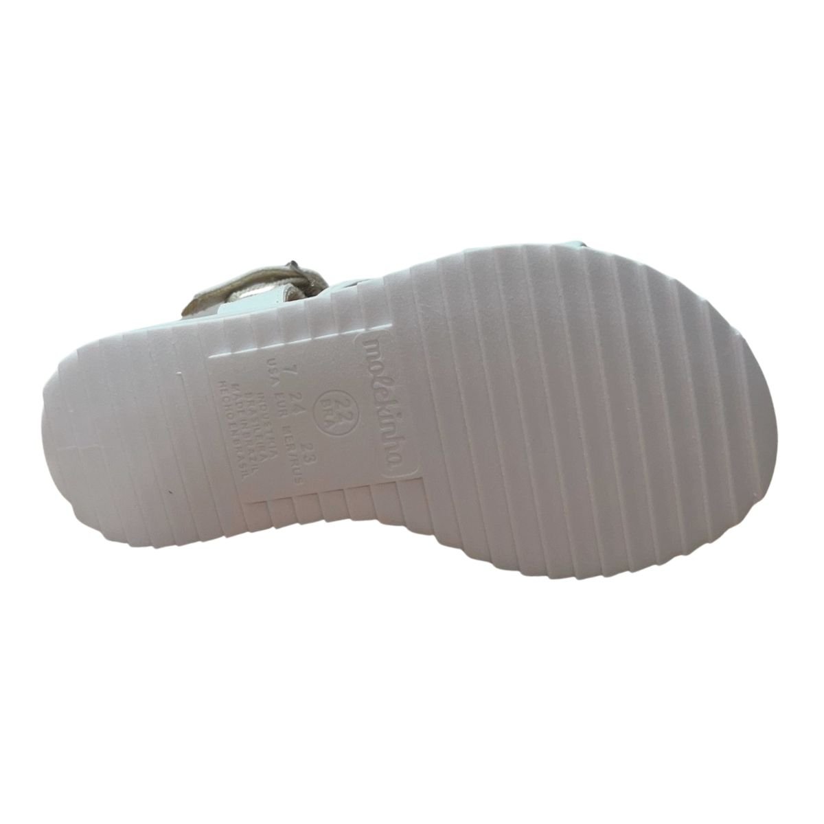 Sandália Rasteira Infantil Menina Molekinha 2724.117 Branco Branco 6